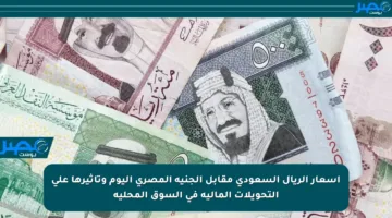 أسعار الريال السعودي مقابل الجنيه المصري اليوم وتأثيرها على التحويلات المالية في السوق المحلية